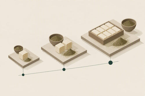 Isometric illustration of consistent batch dosing
