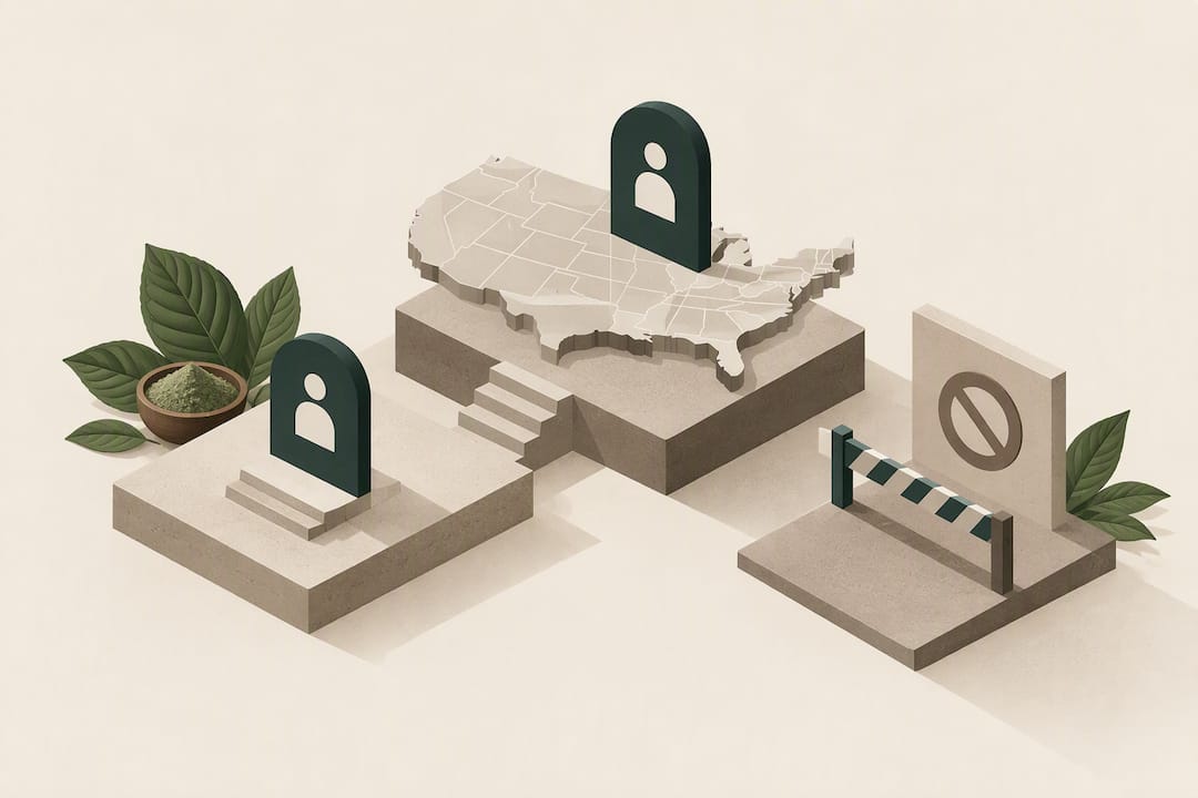 Geometric illustration of differing state kratom rules