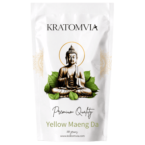 Yellow Maeng Da kratom powder pouch