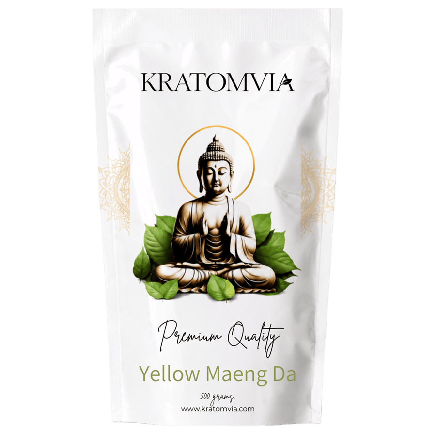 Yellow Maeng Da kratom powder pouch